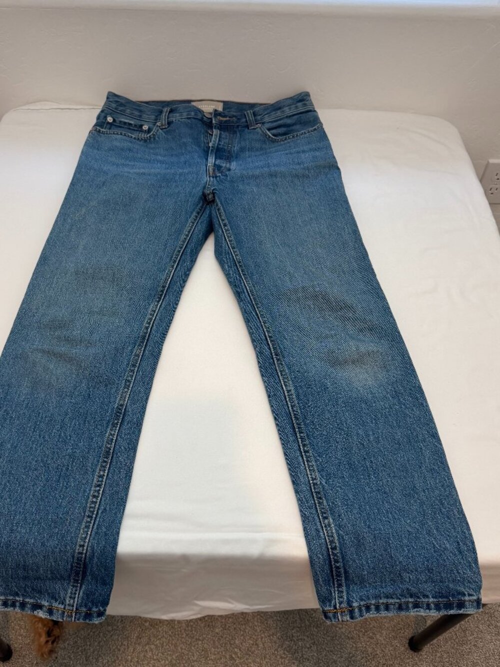 Everlane The Relaxed Straight Jean Womens 28 Regular Organic Cotton Medium Wash